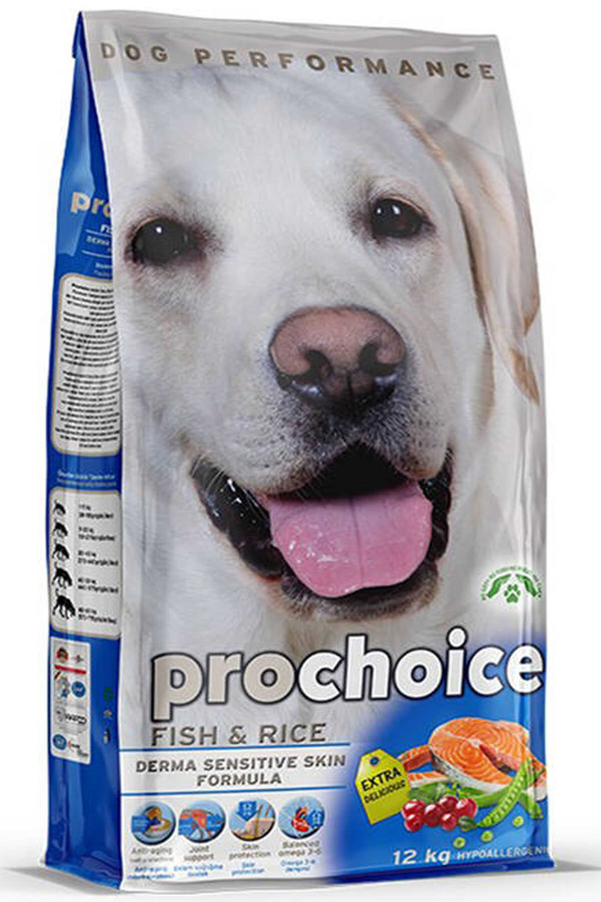 Pro Choice Sensitive Skin Balık ve Pirinçli Hassas Derili Yetişkin Köpek Maması 12kg