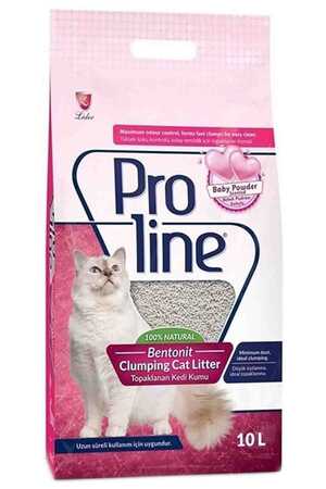 PRO LINE - Proline Bebek Pudrası Kokulu Bentonit Kalın Taneli Kedi Kumu 10lt