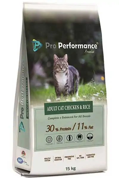 PRO PERFORMANCE - Pro Performance Premium Tavuklu Yetişkin Kedi Maması 15kg