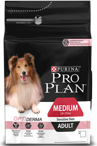 PROPLAN - Pro Plan Medium Sensitive Skin Somonlu ve Pirinçli Orta Irk Yetişkin Köpek Maması 3kg