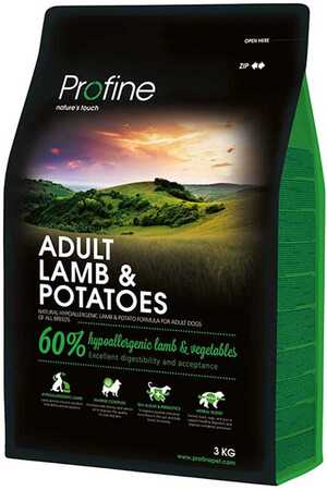 PROFINE - Profine Düşük Tahıllı Hipoalerjenik Kuzu Eti ve Patatesli Yetişkin Köpek Maması 3kg