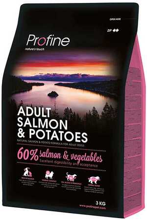 PROFINE - Profine Düşük Tahıllı Hipoalerjenik Somon ve Patatesli Yetişkin Köpek Maması 3kg