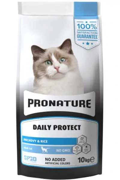 PRONATURE - Pronature Daily Protect Hamsili ve Pirinçli Yetişkin Kedi Maması 10kg