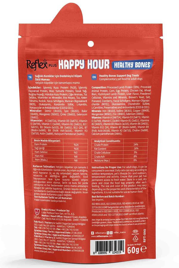 Reflex Happy Hour Sağlıklı Kemikler İçin Destekleyici Köpek Ödül Maması 60gr