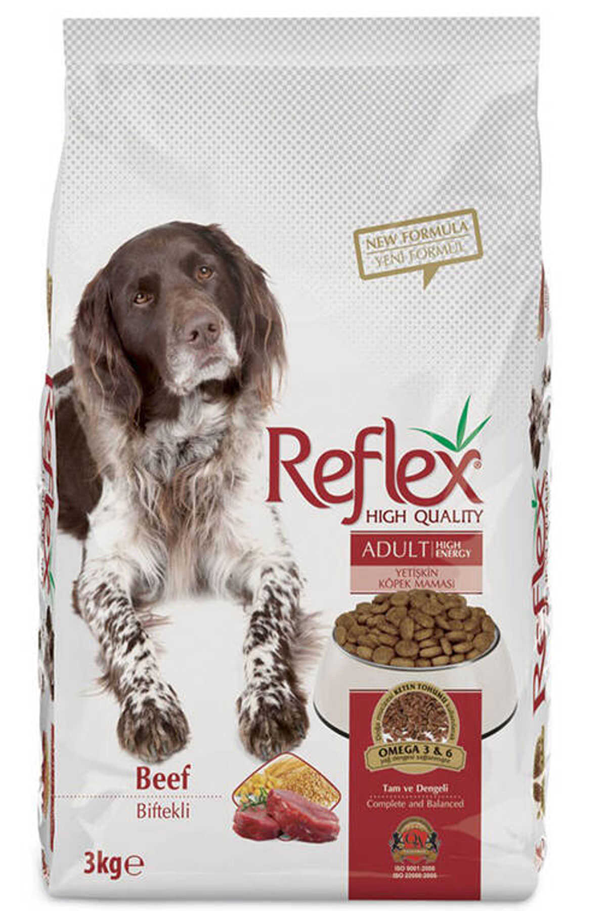 Reflex High Energy Biftekli Yetişkin Köpek Maması 3kg