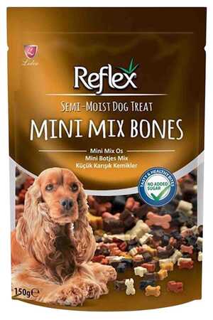 REFLEX - Reflex Mini Karışık Kemik Şeklinde Yarı Yumuşak Köpek Ödül Maması 150gr