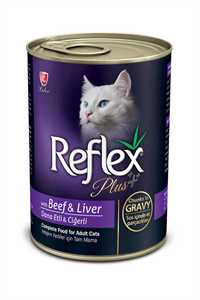 REFLEX - Reflex Plus Dana Eti ve Ciğerli Yetişkin Kedi Konservesi 400gr