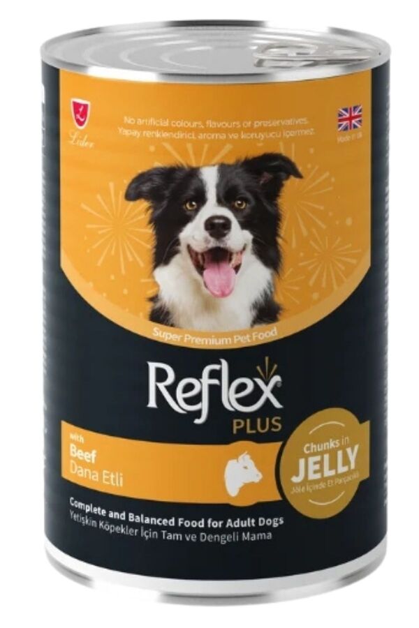 Reflex Plus Jöle İçinde Et Parçacıklı Dana Etli Yetişkin Köpek Konservesi 400gr