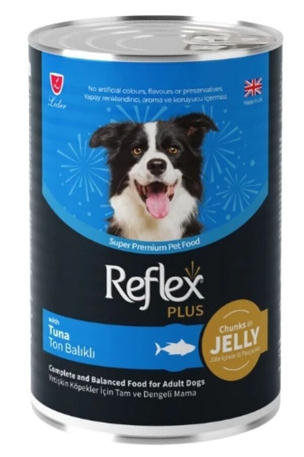 Reflex Plus Jöle İçinde Et Parçacıklı Ton Balıklı Yetişkin Köpek Konservesi 400gr