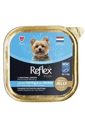 REFLEX - Reflex Plus Jöle İçinde Ringa Balığı ve Karides Küçük Irk Köpek Konservesi 85gr