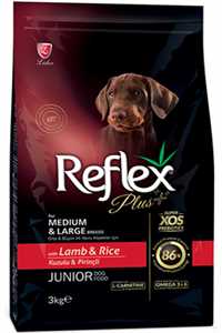 REFLEX - Reflex Plus Kuzu Eti ve Pirinçli Orta ve Büyük Irk Yavru Köpek Maması 3kg
