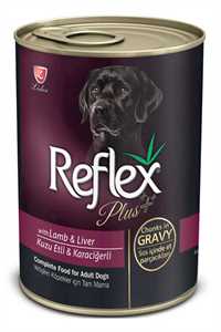 REFLEX - Reflex Plus Kuzulu Karaciğerli Yetişkin Köpek Konservesi 415gr