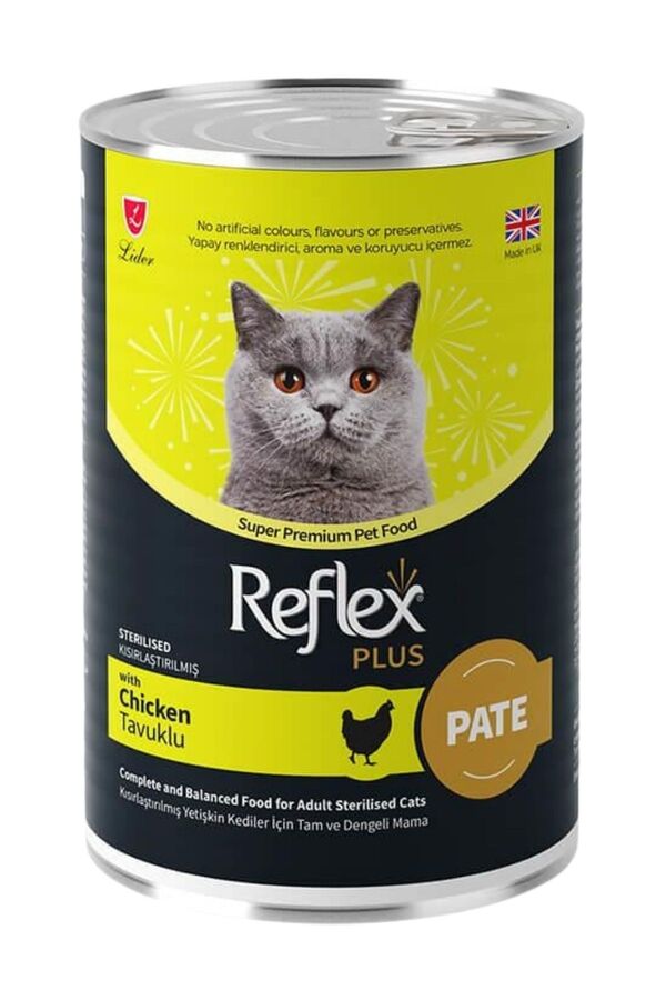 Reflex Plus Pate Tavuklu Kısırlaştırılmış Kedi Konservesi 395gr