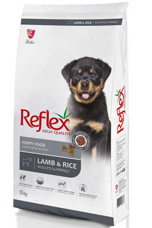Reflex Puppy Kuzu Eti ve Pirinçli Yavru Köpek Maması 15kg