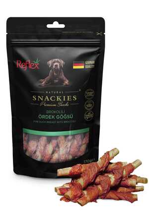 Reflex Snackies Brokolili Ördek Göğsü Köpek Ödül Maması 170gr - Thumbnail