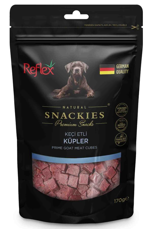 Reflex Snackies Keçi Etli Küpler Köpek Ödül Maması 170gr