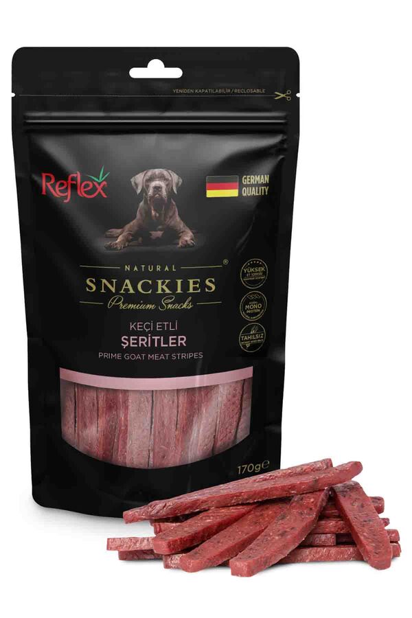 Reflex Snackies Keçi Etli Şeritler Köpek Ödül Maması 170gr