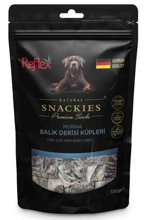 Reflex Snackies Morina Balık Derisi Küpleri Köpek Ödül Maması 130gr - Thumbnail