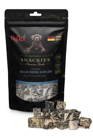 Reflex Snackies Morina Balık Derisi Küpleri Köpek Ödül Maması 130gr - Thumbnail