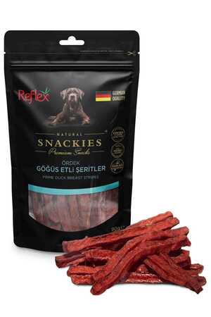 Reflex Snackies Ördek Göğüs Etli Şeritler Köpek Ödül Maması 90gr - Thumbnail