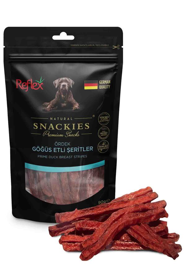 Reflex Snackies Ördek Göğüs Etli Şeritler Köpek Ödül Maması 90gr