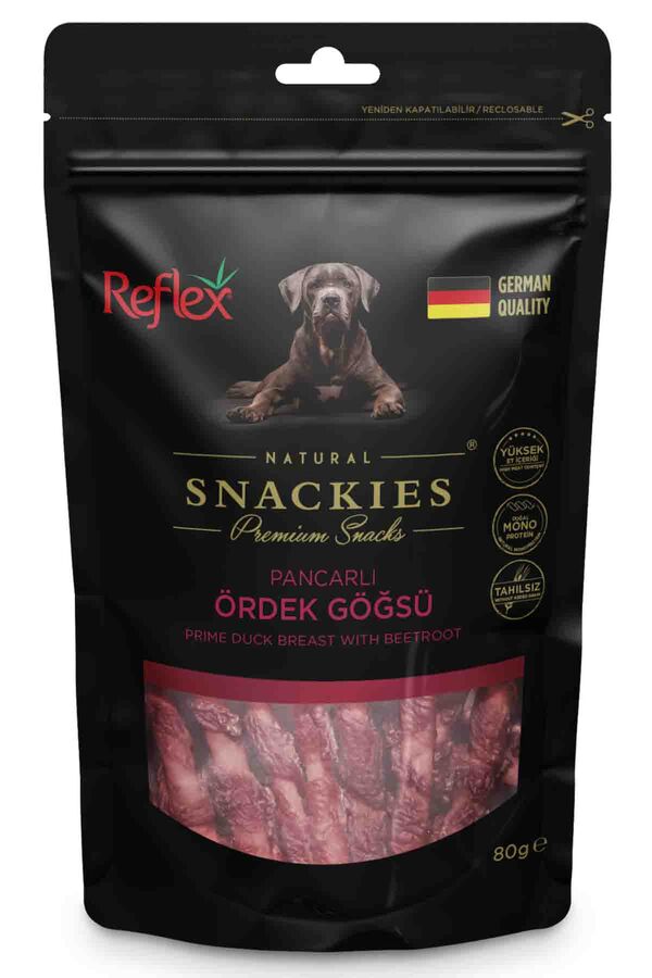 Reflex Snackies Pancarlı Ördek Göğsü Köpek Ödül Maması 80gr