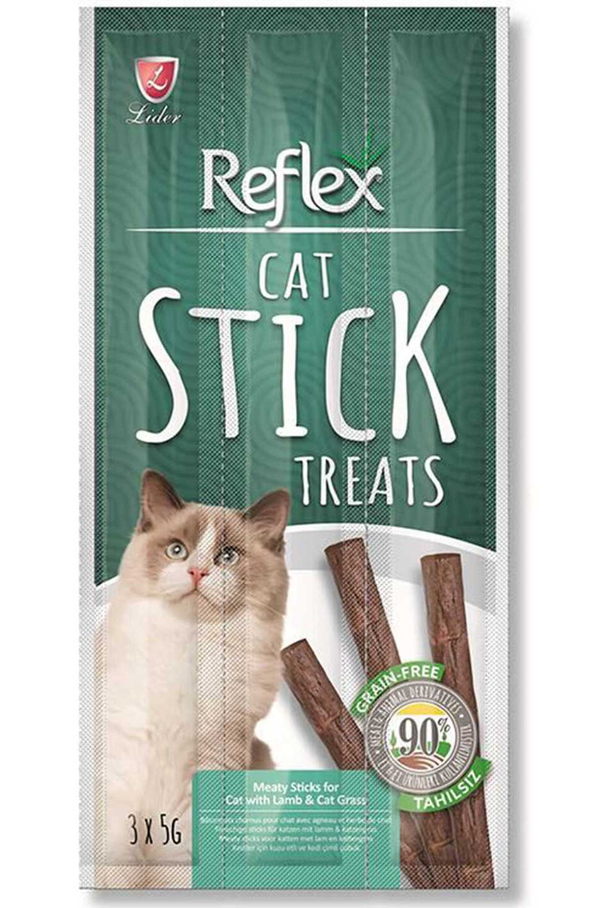 Reflex Stick Kuzu Eti ve Kedi Otlu kedi Ödül Çubuğu 3x5gr