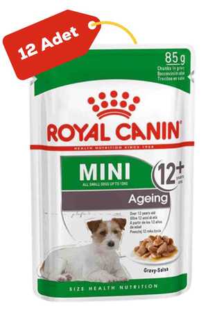 Royal Canin Mini +12 Ageing Pouch Yaşlı Köpek Konservesi 12x85gr 12li - Thumbnail