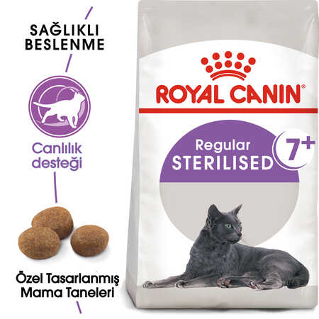 Royal Canin Sterilised +7 Kısırlaştırılmış 7 Yaş Üzeri Kedi Maması 1,5kg - Thumbnail