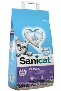 SANICAT - Sanicat Classic Oksijen Kontrollü Hızlı Topaklanan Lavantalı Kedi Kumu 10lt