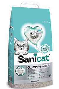 SANICAT - Sanicat Clumping White Oksijen Kontrollü Hızlı Topaklanan Kedi Kumu 8lt