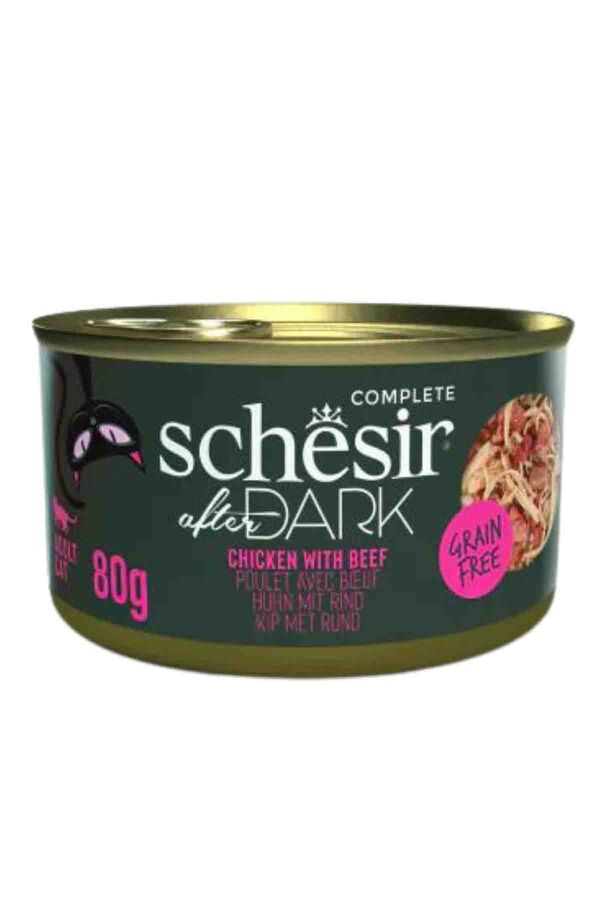 Schesir After Dark Sos İçinde Tavuk Etli ve Sığır Etli Yetişkin Kedi Konservesi 80gr