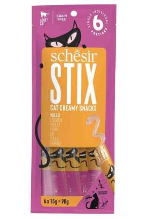 SCHESIR - Schesir Cat Stix Tavuklu Krema Kedi Ödülü 6x15gr