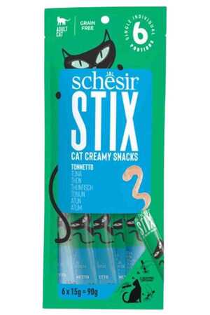 SCHESIR - Schesir Cat Stix Ton Balıklı Krema Kedi Ödülü 6x15gr