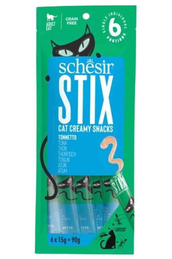 Schesir Cat Stix Ton Balıklı Krema Kedi Ödülü 6x15gr