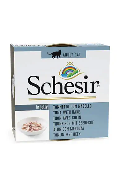 SCHESIR - Schesir Jöle İçinde Tuna ve Barlam Balıklı Yetişkin Kedi Konservesi 85gr