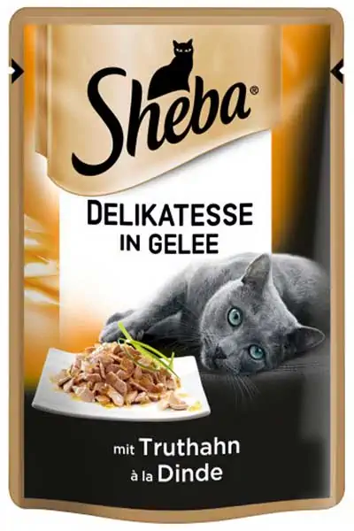 SHEBA - Sheba Pouch Hindi Etli ve Jöleli Yetişkin Kedi Konservesi 85gr