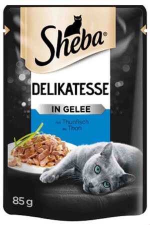 SHEBA - Sheba Pouch Ton Balıklı Jöleli Yetişkin Kedi Konservesi 85gr