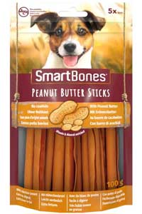 SMARTBONES - SmartBones Stick Küçük Irk Köpekler için Tavuk ve Fıstık Ezmeli Ödül Kemiği 100gr