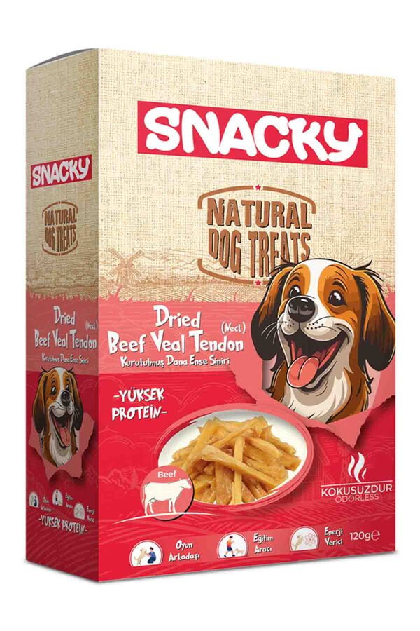 Snacky Kurutulmuş Dana Ense Siniri Köpek Ödül Maması 120gr