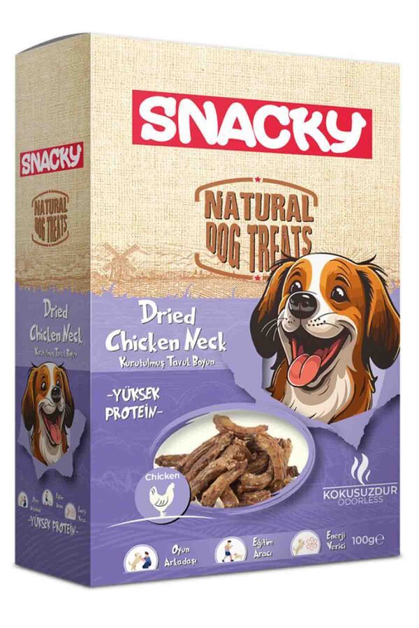 Snacky Kurutulmuş Tavuk Boyun Köpek Ödül Maması 100gr