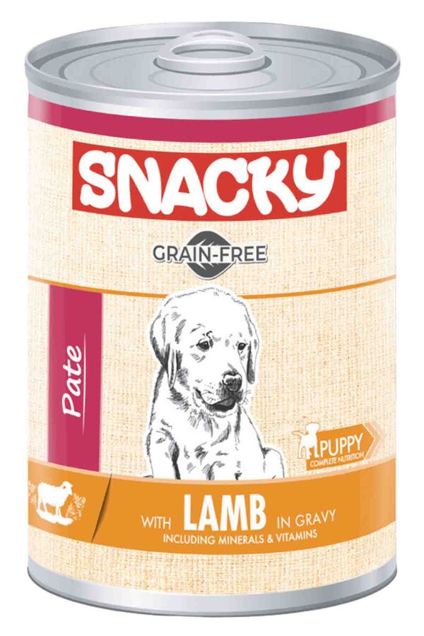 Snacky Tahılsız Kuzulu Yavru Köpek Konservesi 400gr