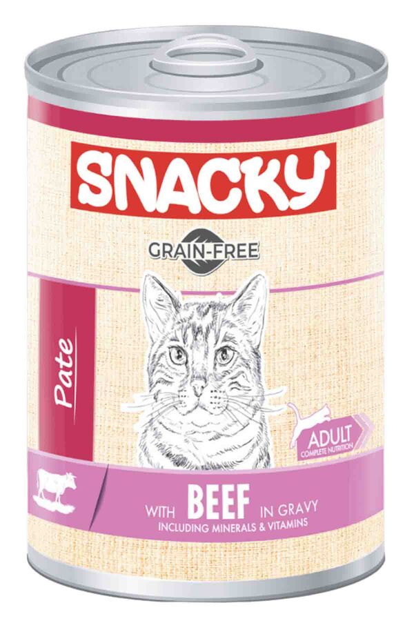 Snacky Tahılsız Sığır Etli Yetişkin Kedi Konservesi 400gr