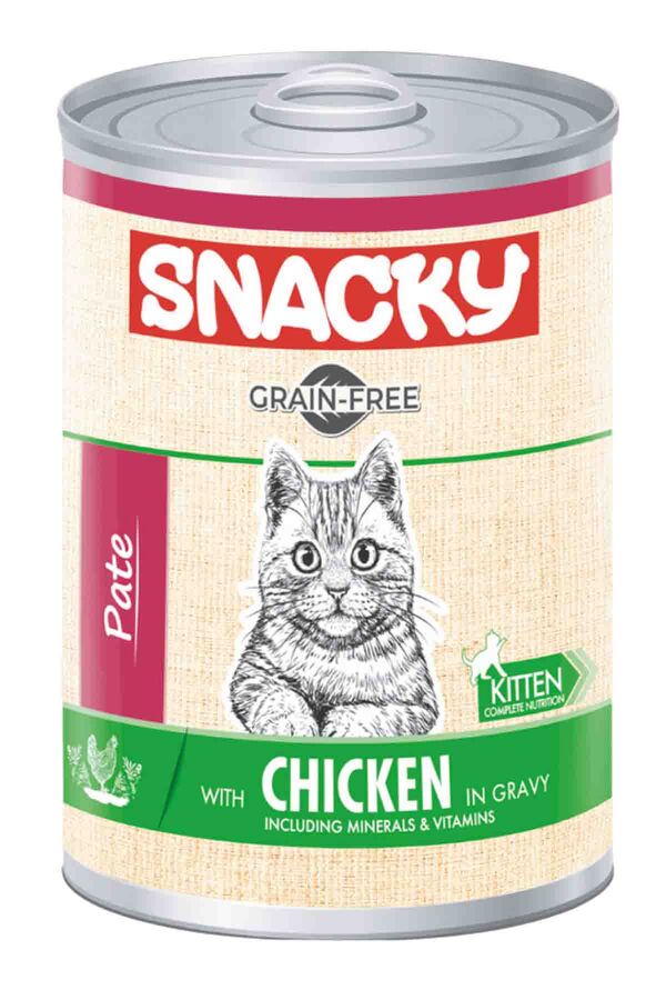 Snacky Tahılsız Tavuklu Yavru Kedi Konservesi 400gr