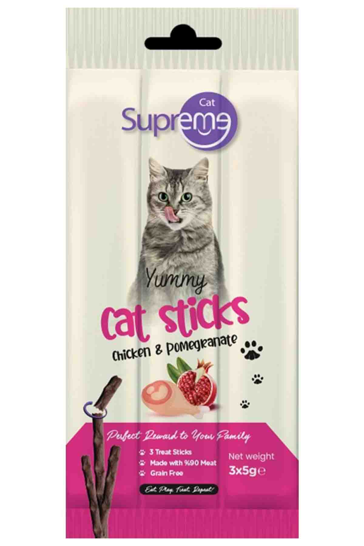 Supreme Cat Tavuklu Ve Narlı Ödül Çubuk 3x5gr