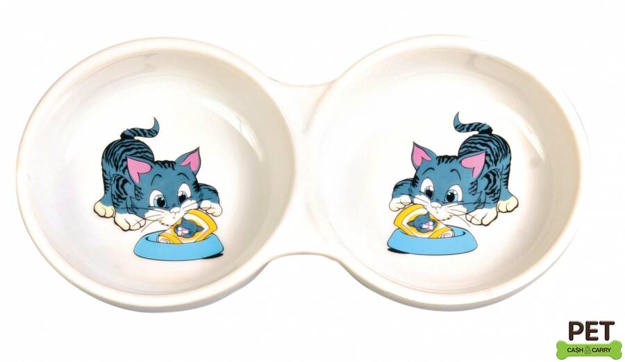 Trixie Porselen Kedi Mama ve Su Kabı 2x0,15lt EVİNEMAMA