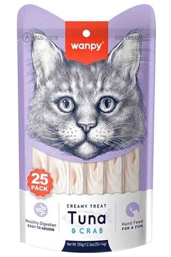 Wanpy Ton Balıklı ve Yengeçli Krema Kedi Ödülü 25*14gr