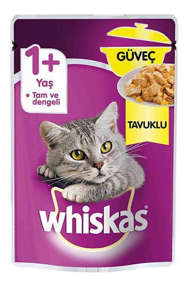 Whiskas Pouch Güveç Tavuklu Yetişkin Kedi Konservesi 85gr