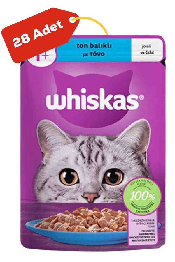 Whiskas Ton Balıklı Jöleli Yetişkin Kedi Konservesi 28x85gr 28li